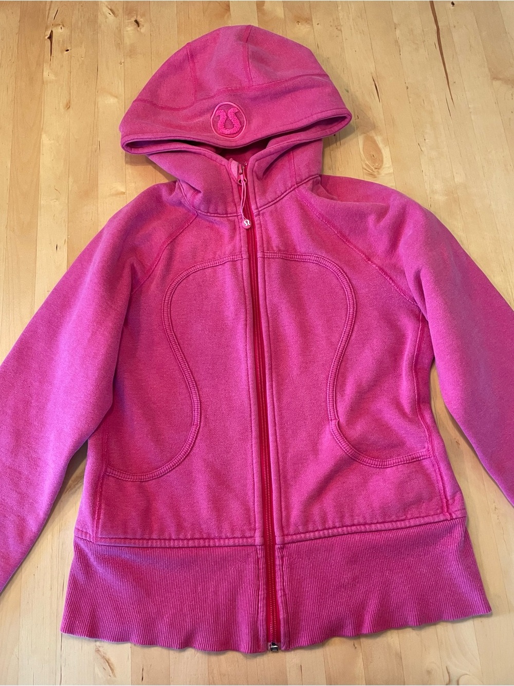 Lululemon Athletica Bright Pink Scuba Full Zip Women’s Hooded Zip-Up Sweatshirt